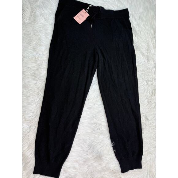Quince Mongolian Cashmere Sweatpants Joggers Black Size L NWT Luxury - Picture 9 of 15